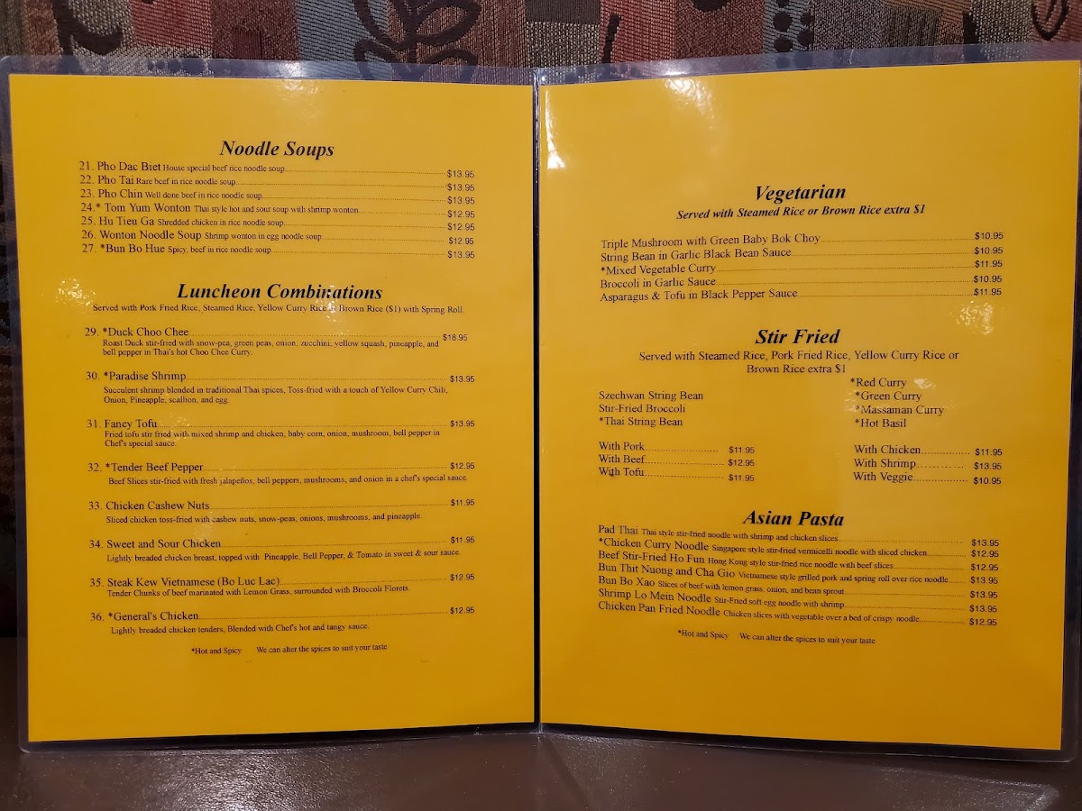 Siam Cafe Menu - Image 2